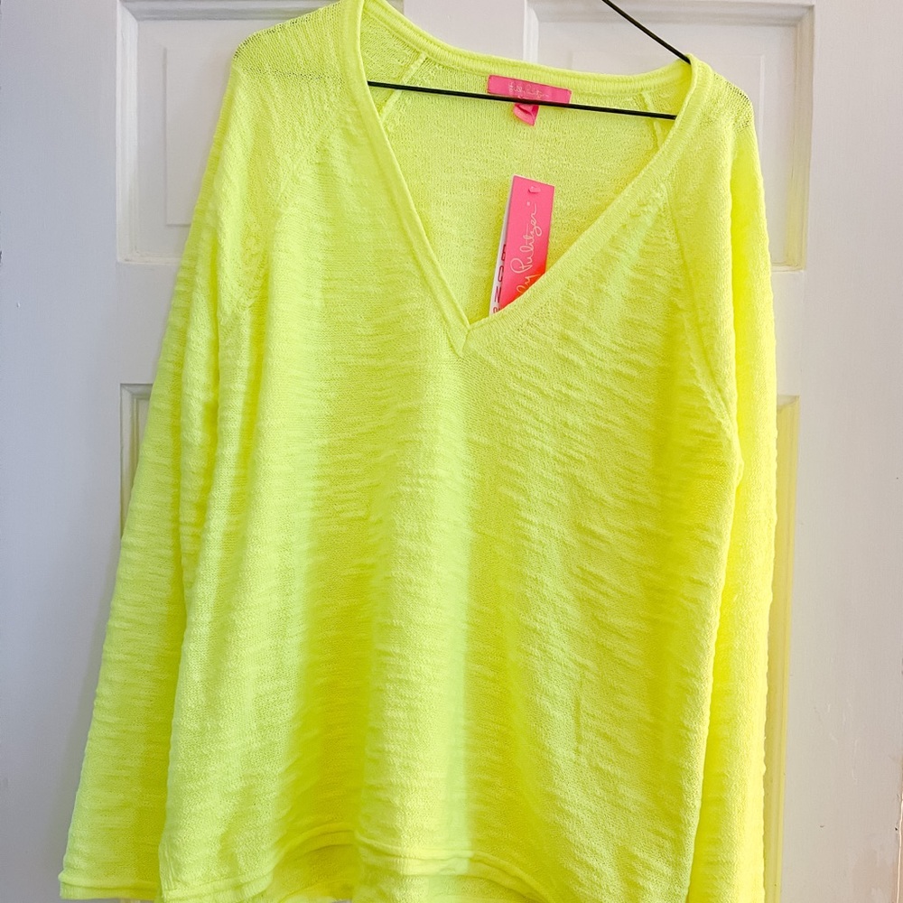 NWT LILLY PULITZER JODY VNECK SWEATER SIZE XXL